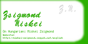 zsigmond miskei business card